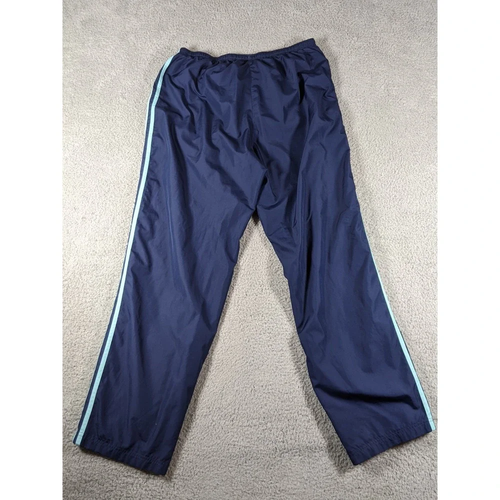 VTG Adidas Track Pants Men XL Navy Blue 3 Stripes Straight Leg Y2K Athleisure